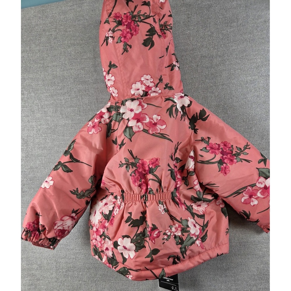 Childrens Place Girls 12-18 Mos Hooded Puffer Coat 3 in 1 Jacket Set Pink NEW - Picture 3 of 11